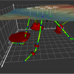 Display hole data using the new drillhole map type, manage the data in the Drillhole Manager, and view the data in true 3D.